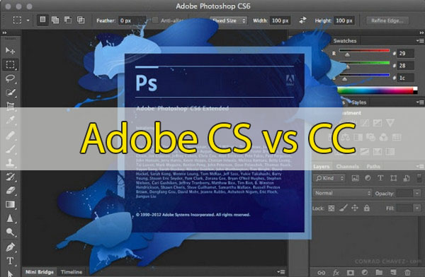 So sánh sự khác biệt giữa Adobe CC và Adobe CS